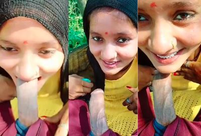 Watch dick xxx MMS of a village lady sucking her lover’s Outdoor