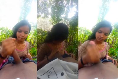 Watch forest Indian GF’s handjob and desi blowjob in the South