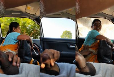 Watch porn shows his dick to a milf in a moving van in Tamil Man