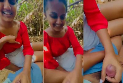 Watch lover GF gives an outdoor handjob to her Sexy