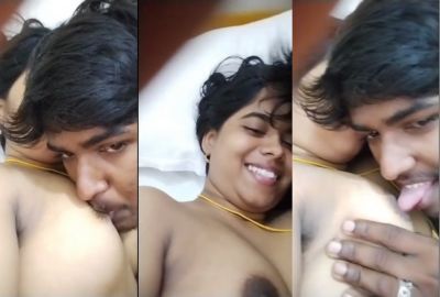 Watch porn sucks his married GF’s boobs in Tamil Guy