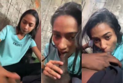 Watch stepbrother girl gives a quick desi blowjob to her Bihari