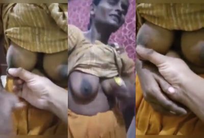 Watch mms squeezes his maid’s boobs in desi Owner