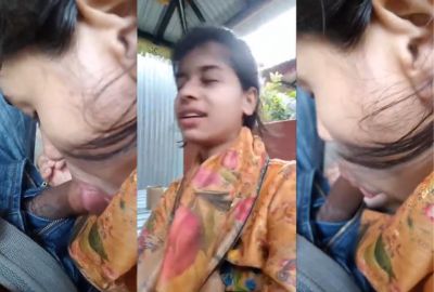 Watch dick sex video of an 18-year-old girl sucking a Outdoor