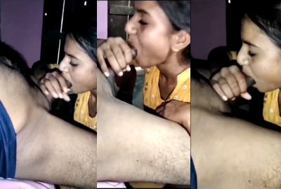 uncle village girl gives an Indian blowjob to her young A