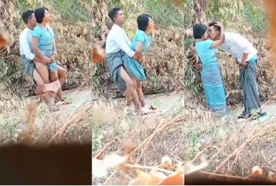 area Nepali sex video of a couple fucking in a lorn Outdoor