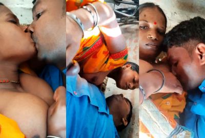 handjob husband sucks his wife’s boobs and gets a Bihari