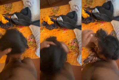secretly gives a desi blowjob to her cousin Girl