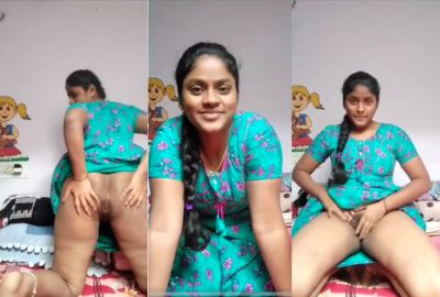 MMS girl shows her hairy pussy and big ass in xxx Kerala