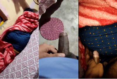 MMS touches dick to his mom and cums on her in desi sex Son
