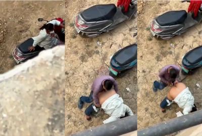 MMS pays a whore and fucks outdoors in Indian xxx Man