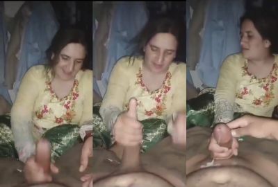 sex milf gives a handjob to her stepson in Pakistani Karachi