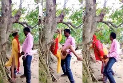 sex fucks like monkeys in an Indian outdoor Couple