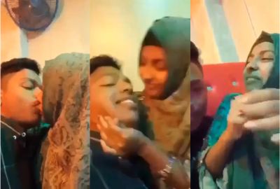 Girl kisses lover Pakistani