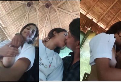 Guy presses girl’s boobs local sex video