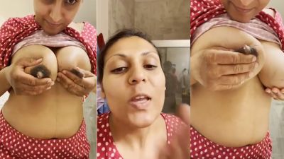 Woman squeezes her breast milk for her lover big boob milf