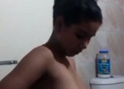 Girl fondling with boobs Desi nude selfie