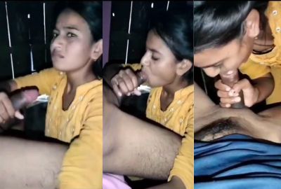 Girl gives secret blow job Desi Indian