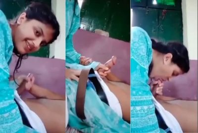 Girl gives blowjob to cousin Desi