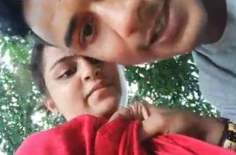 Licking nipple of cute college GF Desi