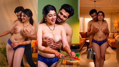 Devar presses Bhabhi’s boobs in kinky AI porn