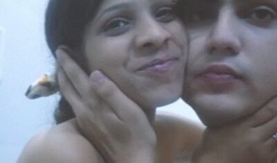 Lovers romancing and kissing Indian video