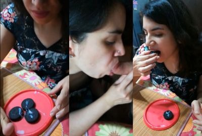 Eats cum with cookies Mumbai bf video