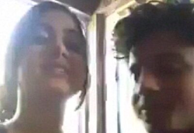 Lovers kissing romantically Indian video