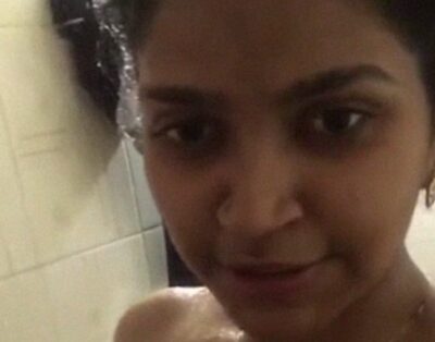 Girl bathing fully nude selfie Sexy Tamil